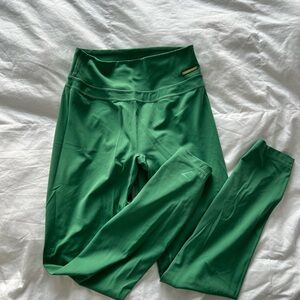 Whitney Simmons and Gymshark Seamless Leggings- Green